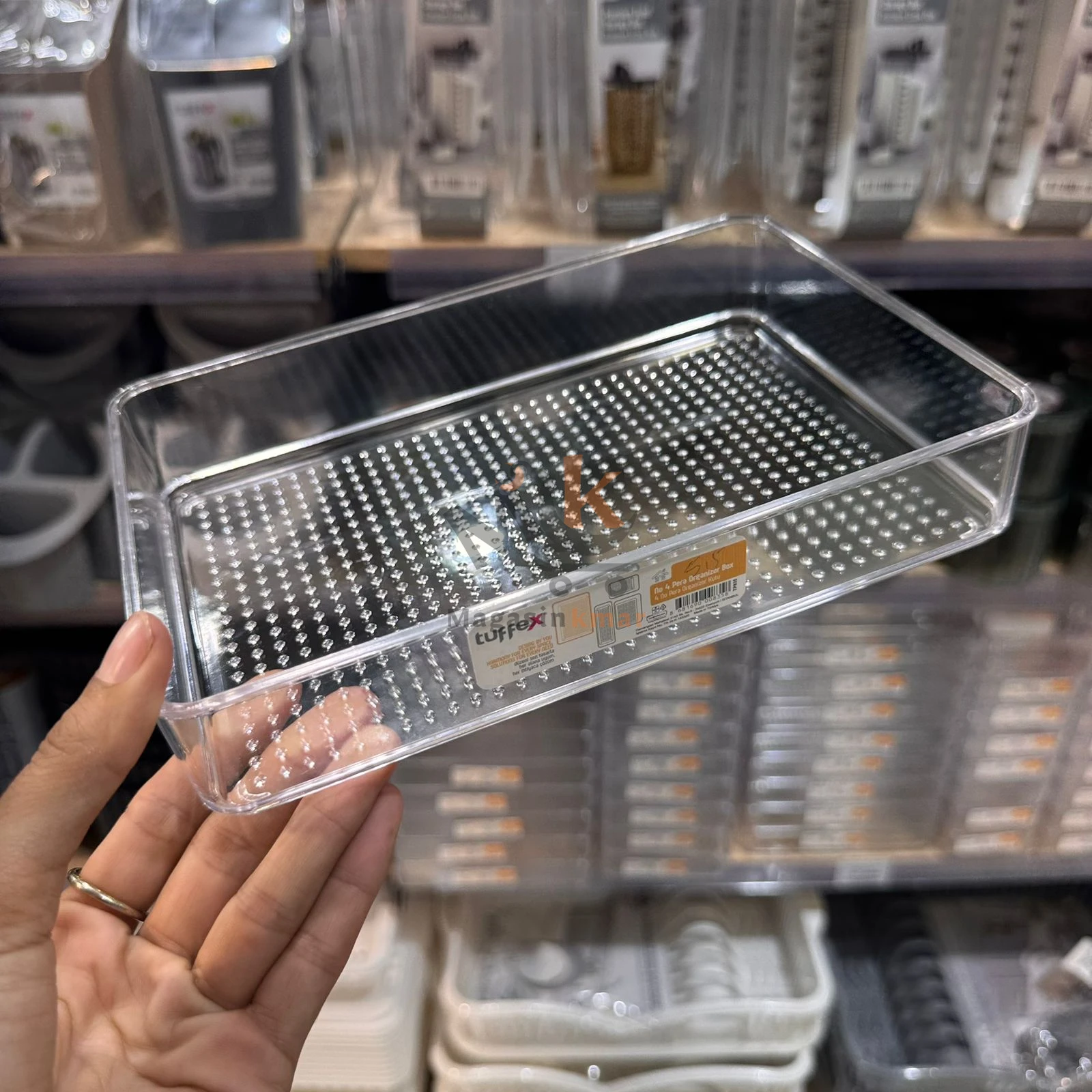 Boîte de rangement rectangulaire en plexi grand modèle – Transparente et pratique