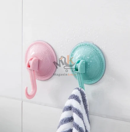 Lot de 2 crochets muraux en plastique