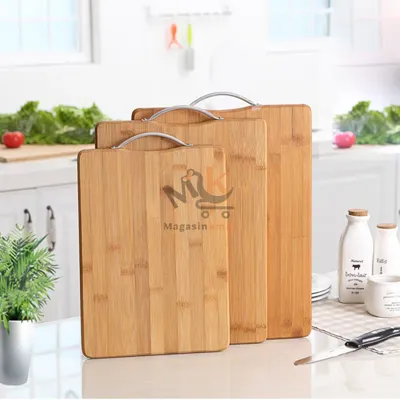 Planche à découper en bois bambou 33 × 24 cm