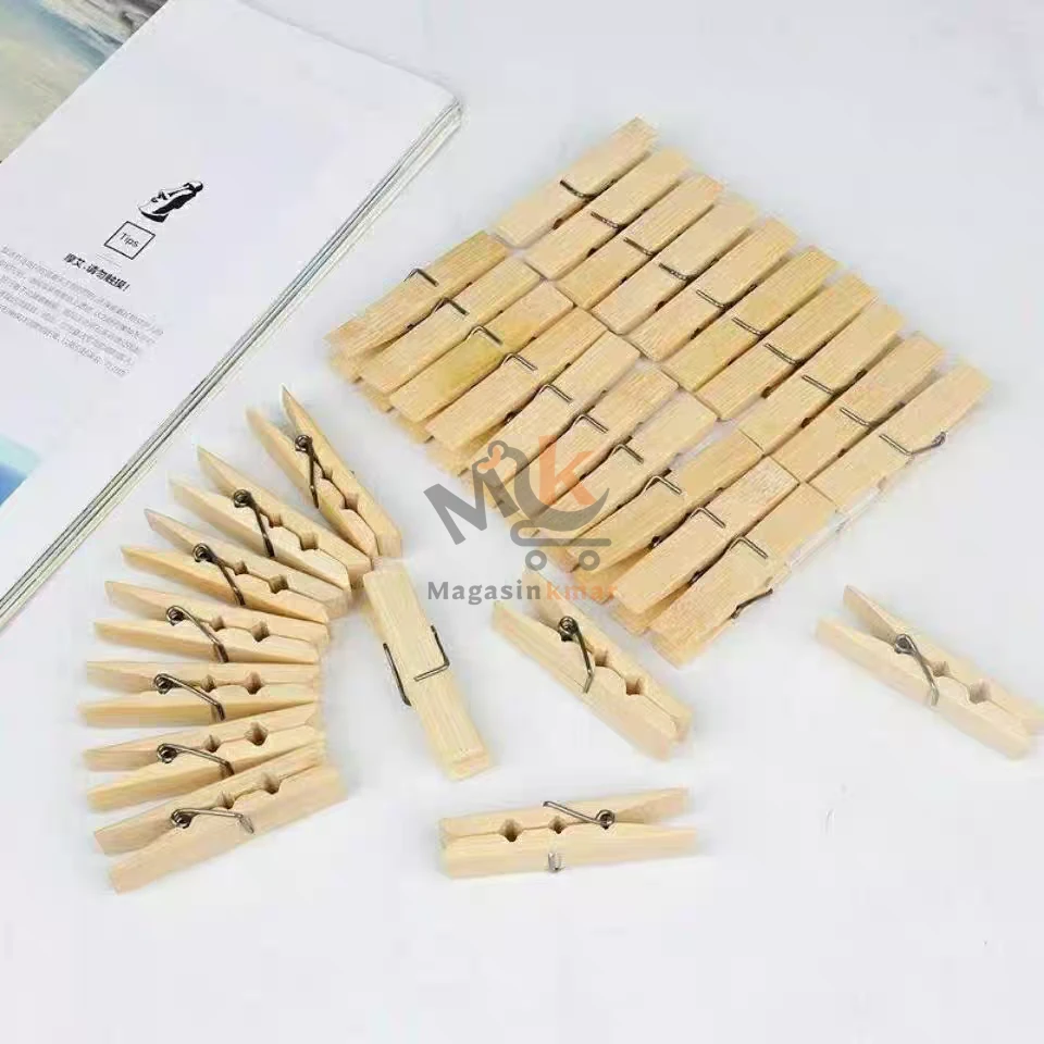 Lot de 10 pinces à linge en bois – Résistantes et idéales pour séchage et bricolage