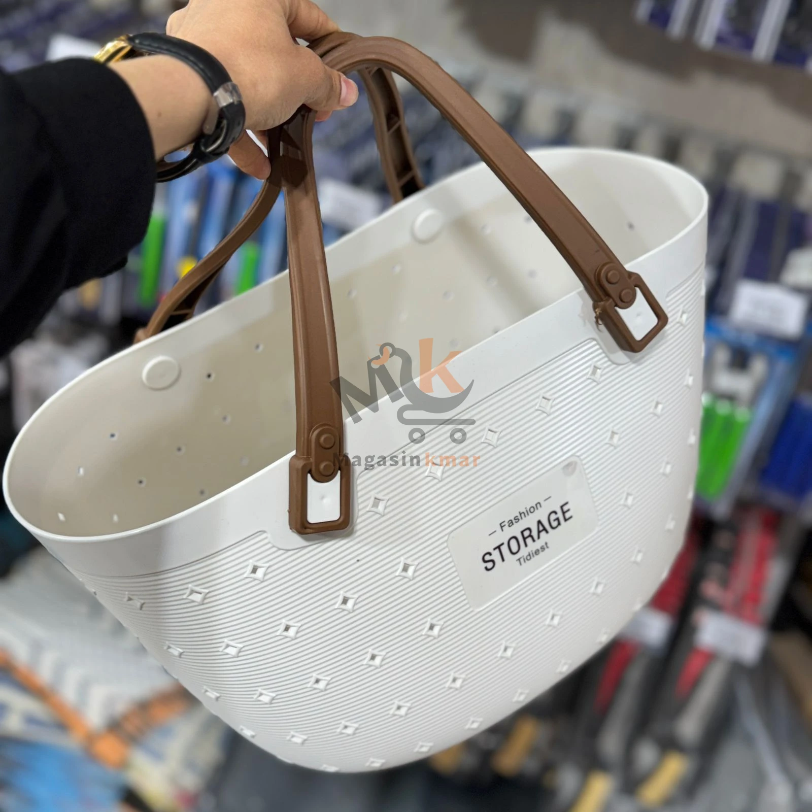 Couffin avec manche en plastique  – Panier de rangement pratique