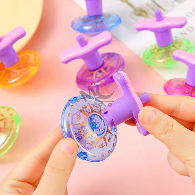 Toupie lumineuse et musicale ronde pour enfants avec LED – Jouet rotatif amusant