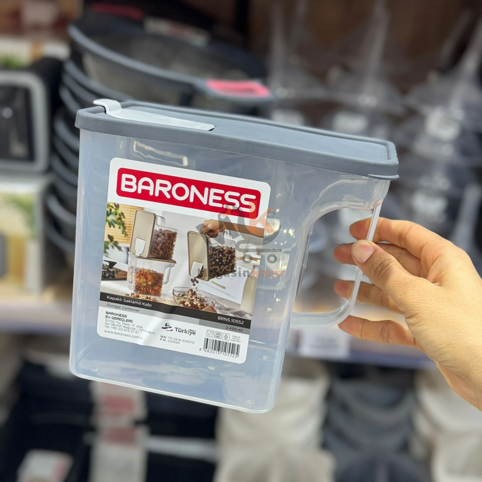 Boîte alimentaire BRNS 2450 ml en plastique – Conteneur de conservation