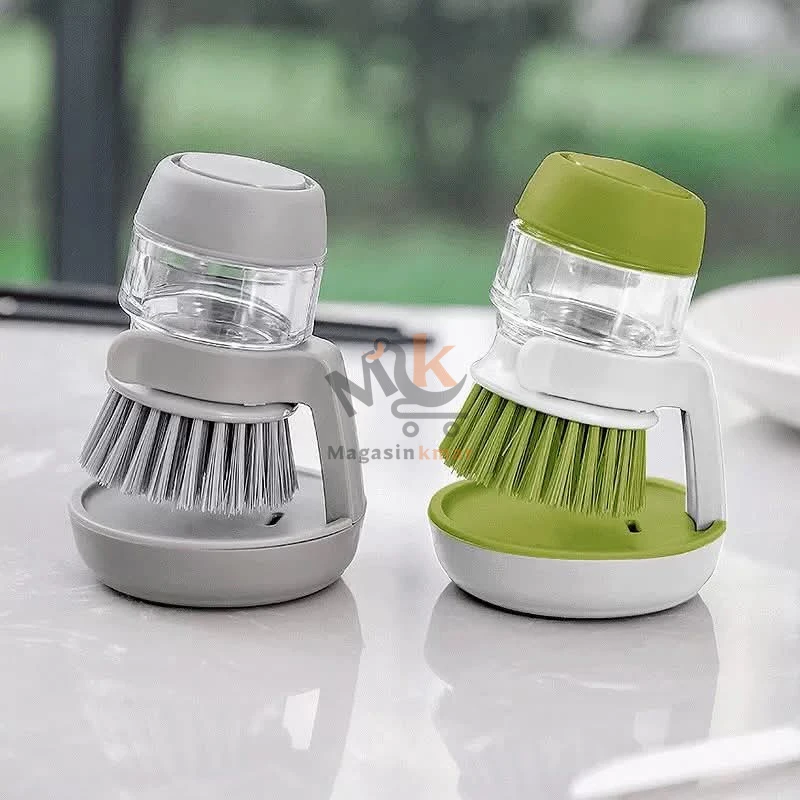 Brosse à vaisselle avec réservoir et support