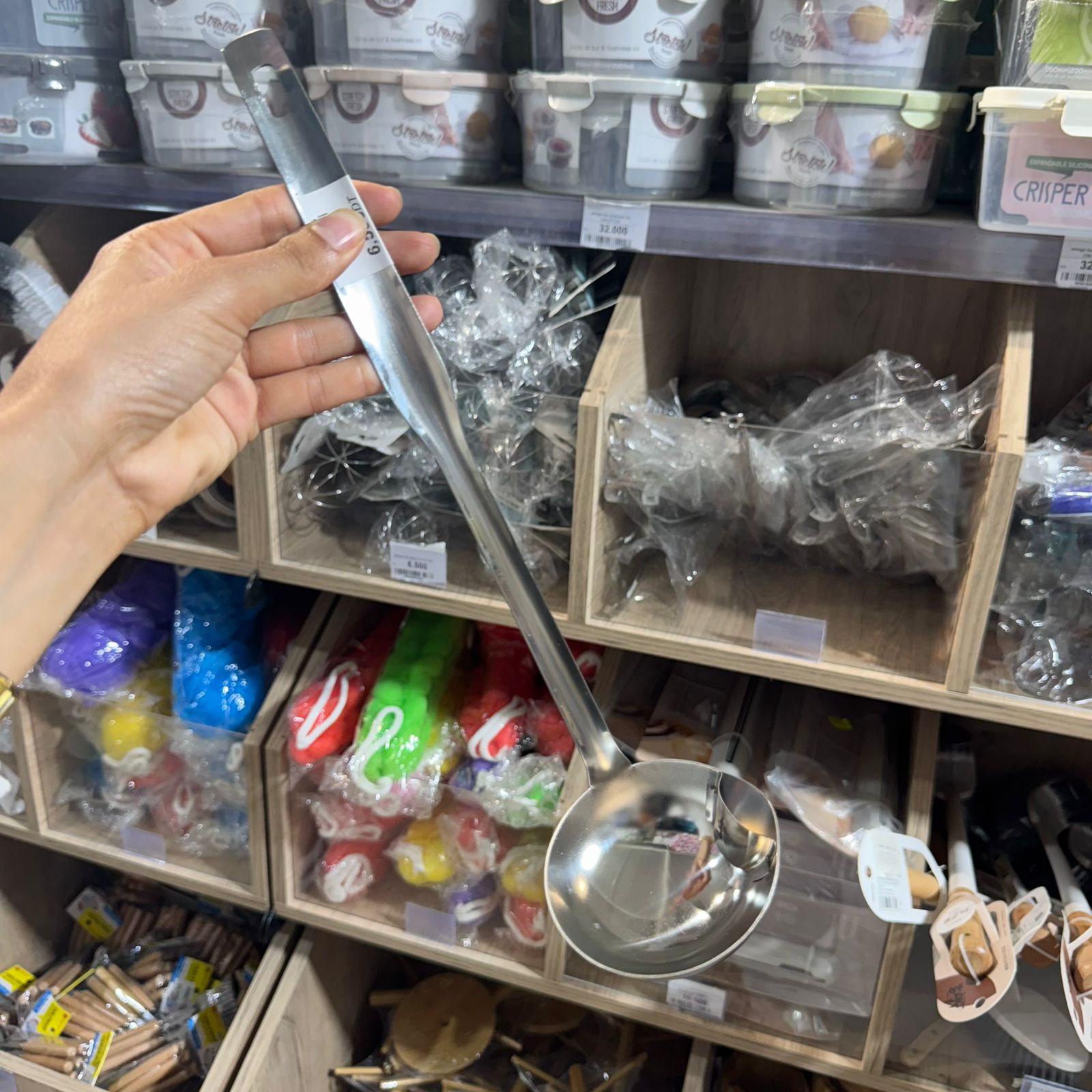 Louche passoire en acier inoxydable – Ustensile pratique pour égoutter et servir