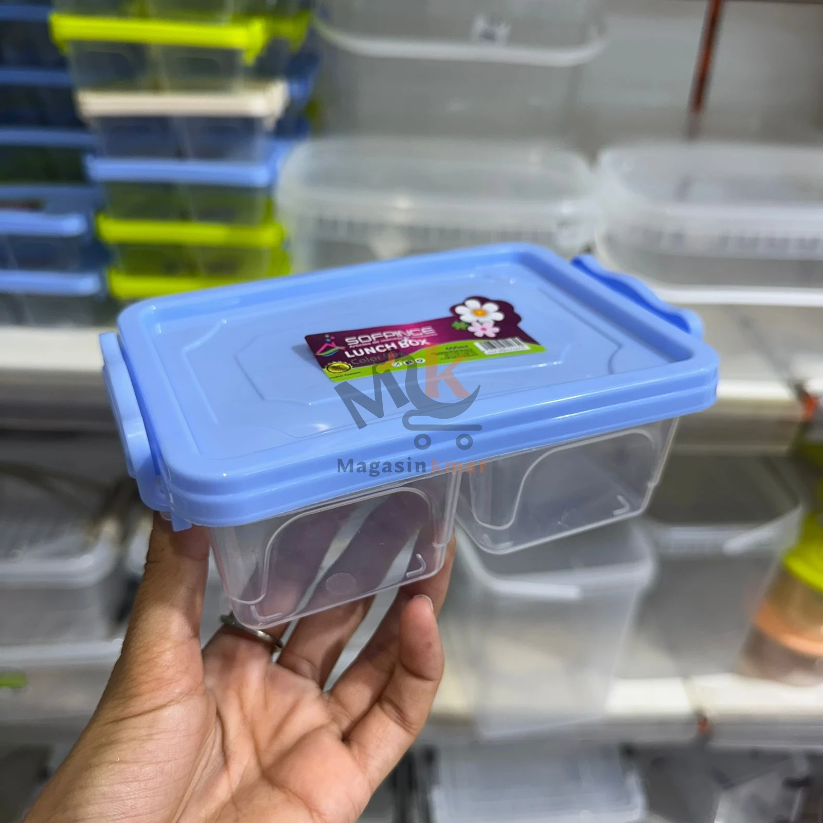 Boîte de conservation double 600mL en plastique