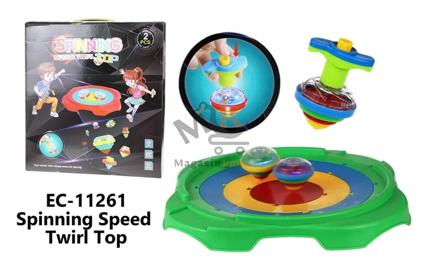 Gyro lumineux pour enfants 13 cm – Jouet LED rotatif amusant