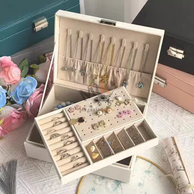Coffret de rangement bijoux et accessoires 23 × 17 cm – Organisateur élégant et pratique