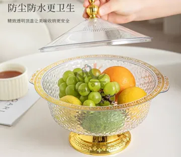 Présentoir à fruits en plexi avec couvercle gm – Rangement pratique et élégant