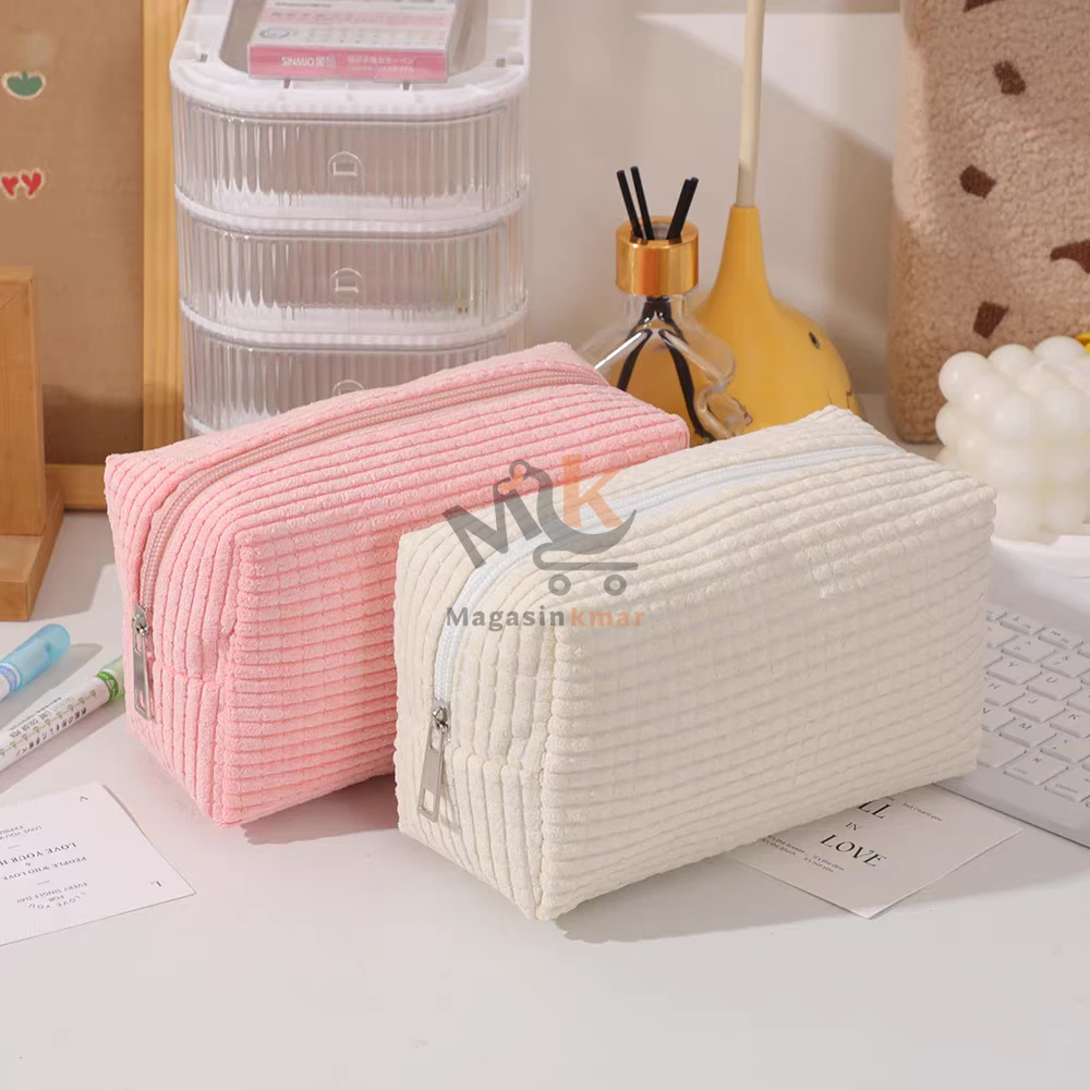 Bac de rangement maquillage en velours 23 cm – Organisateur élégant pour cosmétiques