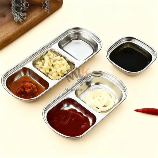 Plateau a fruit en acier inoxydable a 2 compartiment– outil de cuisine