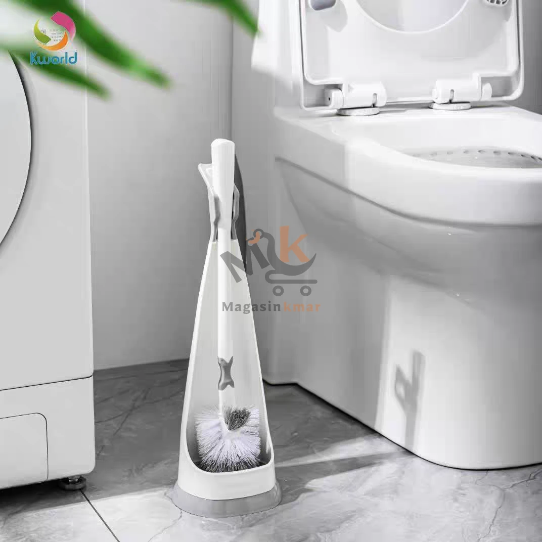 Brosse de toilette en plastique avec support