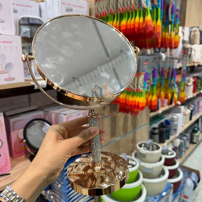 Miroir flexible double face – Rotation 360° pour maquillage et soins