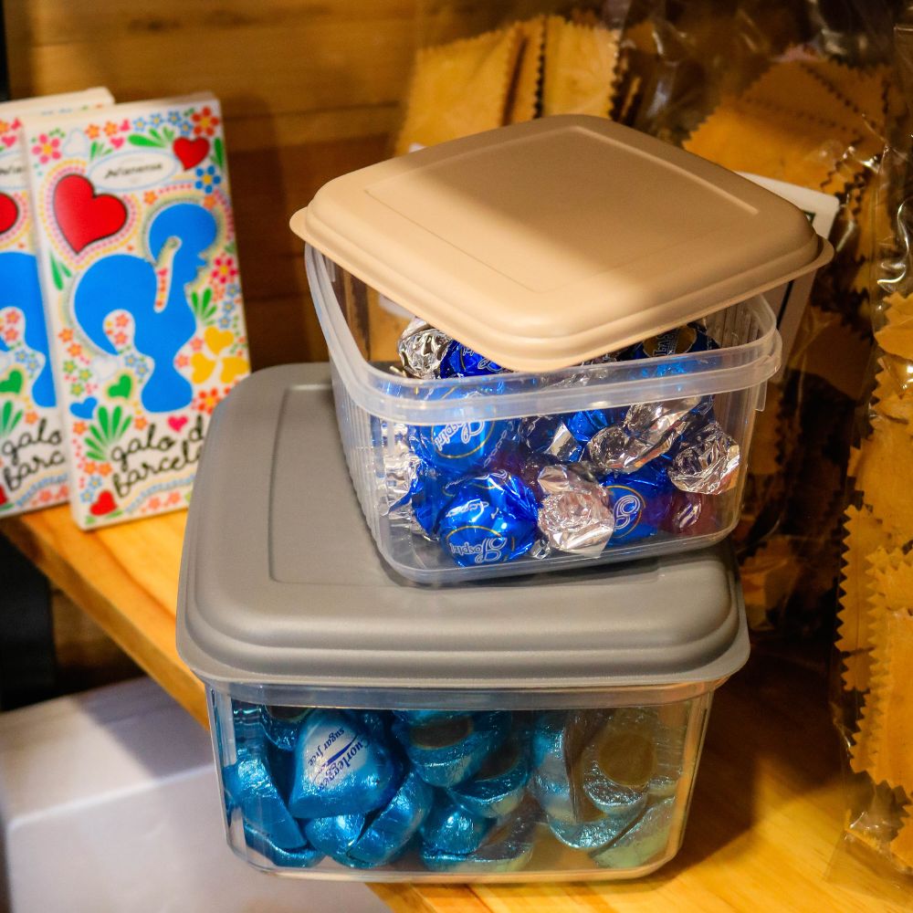 Boite de conservation carrée transparent_4L