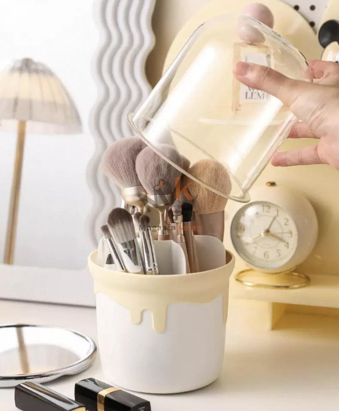 Organisateur pinceau rotative