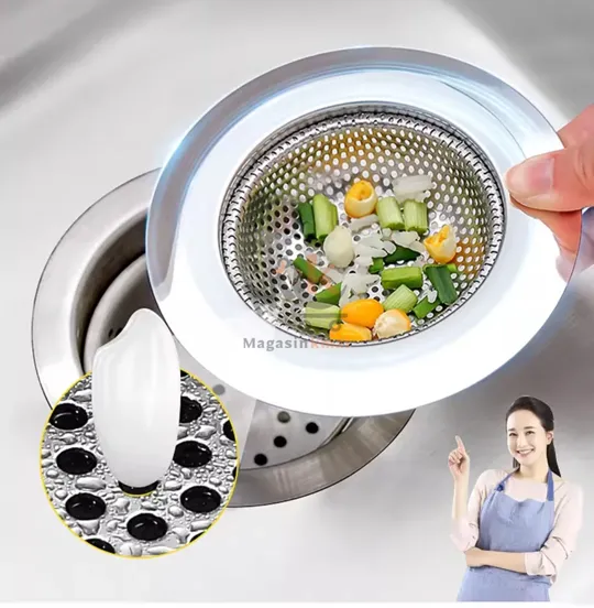 Lot de 2 filtres lavabo en métal