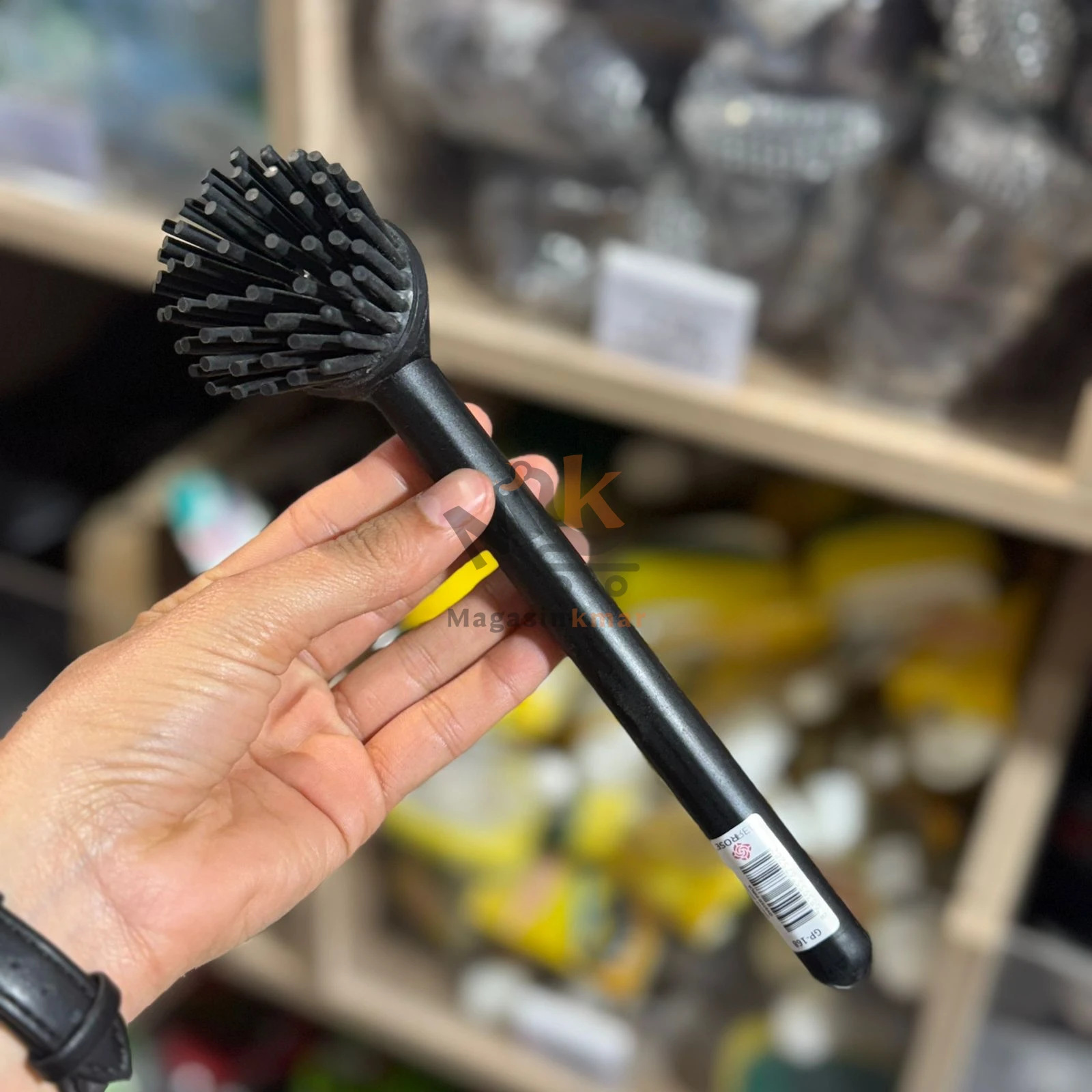 Brosse multifonction en silicone 19 cm – Manche en plastique pour nettoyage efficace