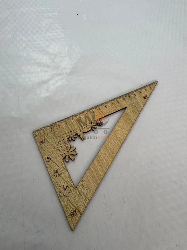 Équerre en bois 20 cm – Outil de mesure et traçage précis pour bricolage et menuiserie