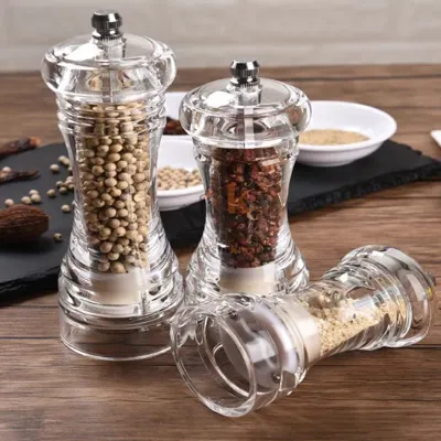 Moulin à épices en verre – Pot pratique avec couvercle plastique