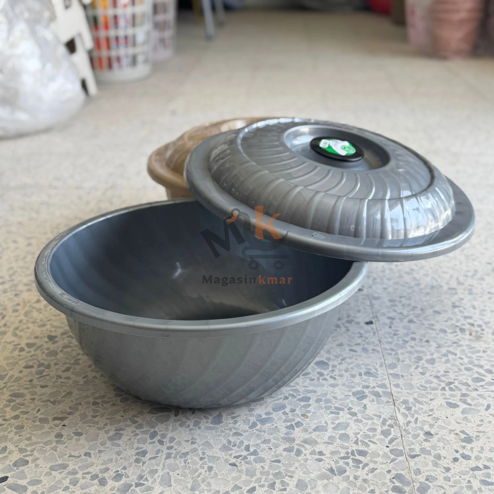 Bassine Kassaa en plastique alimentaire 12 L – Grand bol multifonction 40 cm