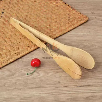 Pince de cuisine en bambou – Ustensile naturel et résistant 30 cm