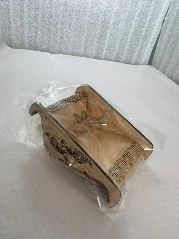 Support téléphone en bois 18 cm – Élégant et stable pour bureau ou table