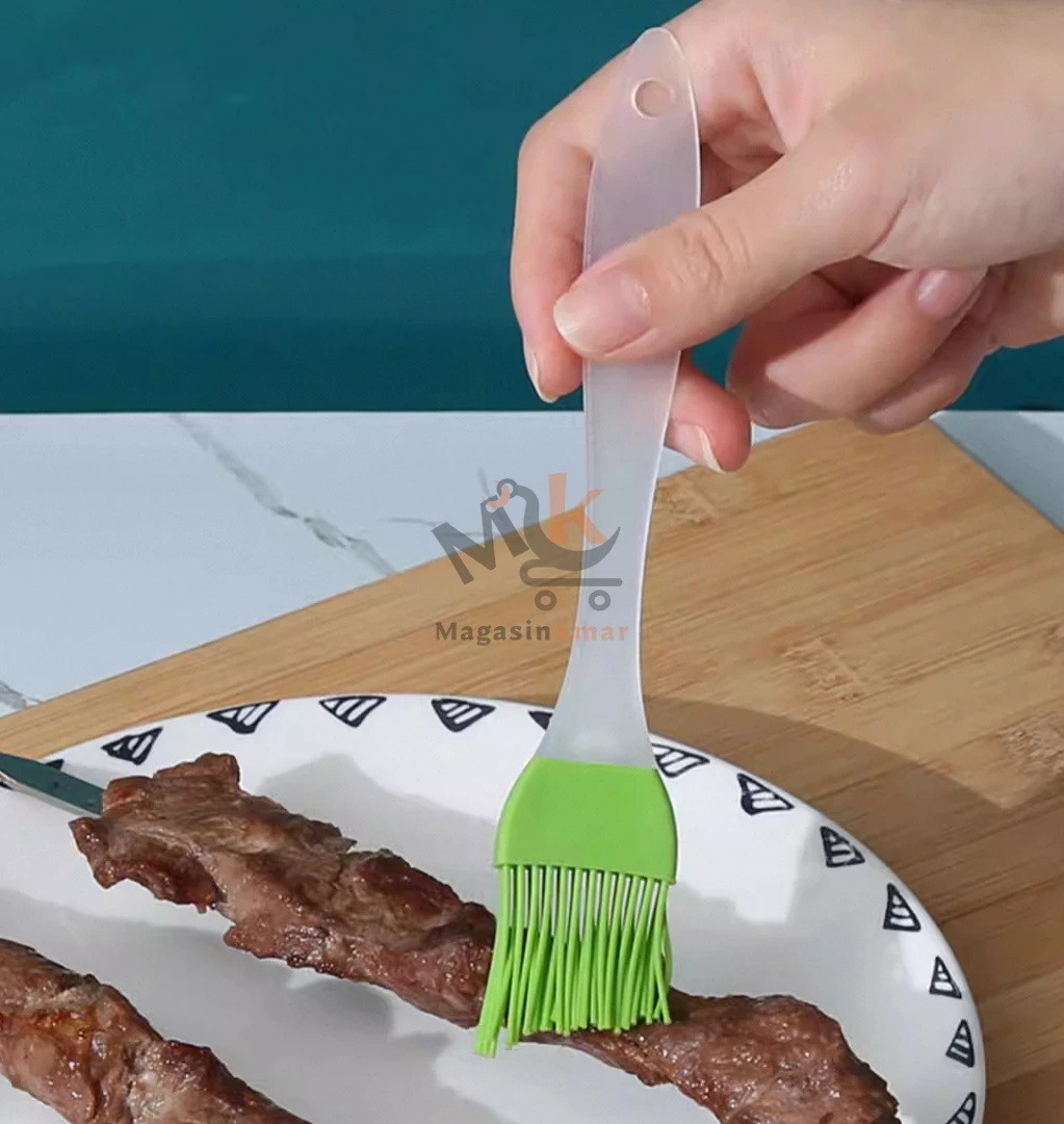 Set de 3 ustensiles de cuisine en silicone – Pinceau, spatule et fouet