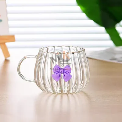 Tasse en verre motif papillon 8 cm – Verre élégant pour café et thé