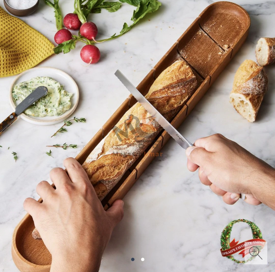 Planche en bois a découper le pain 42 Cm