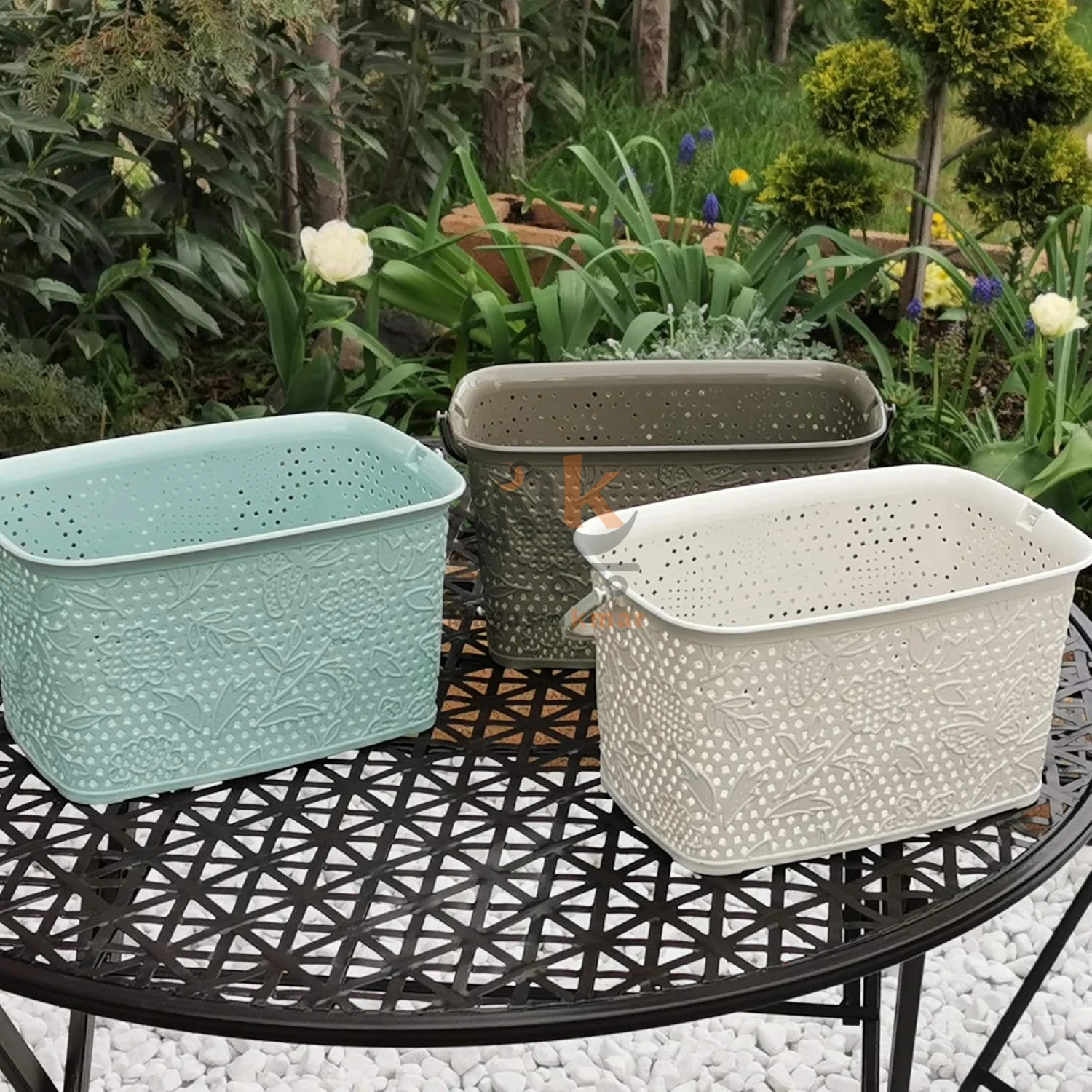 Mini panier de rangement en plastique 2.5L – Compact et pratique pour la maison