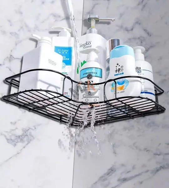 Support d’angle en métal avec 2 crochets muraux