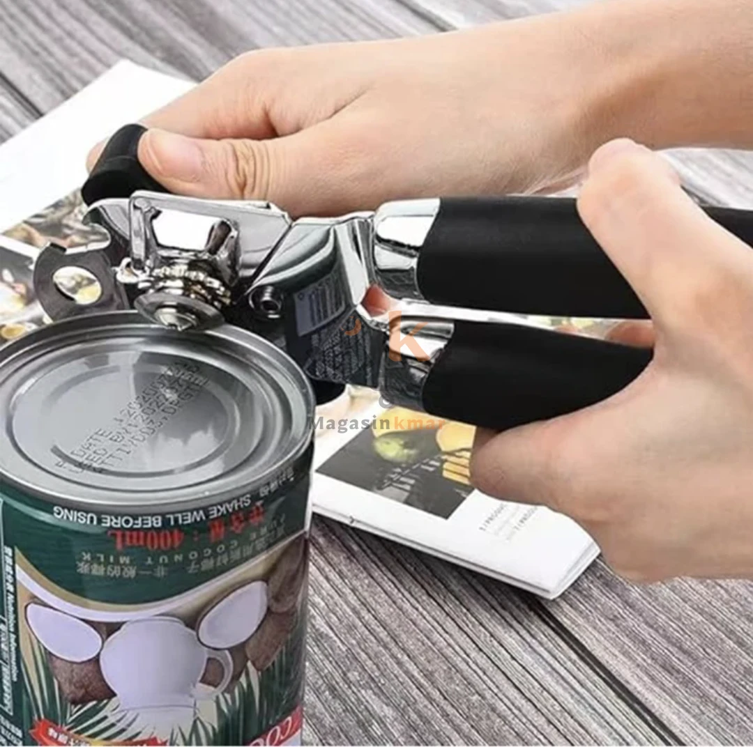 Ouvre-boîte manuel multifonction en acier inoxydable