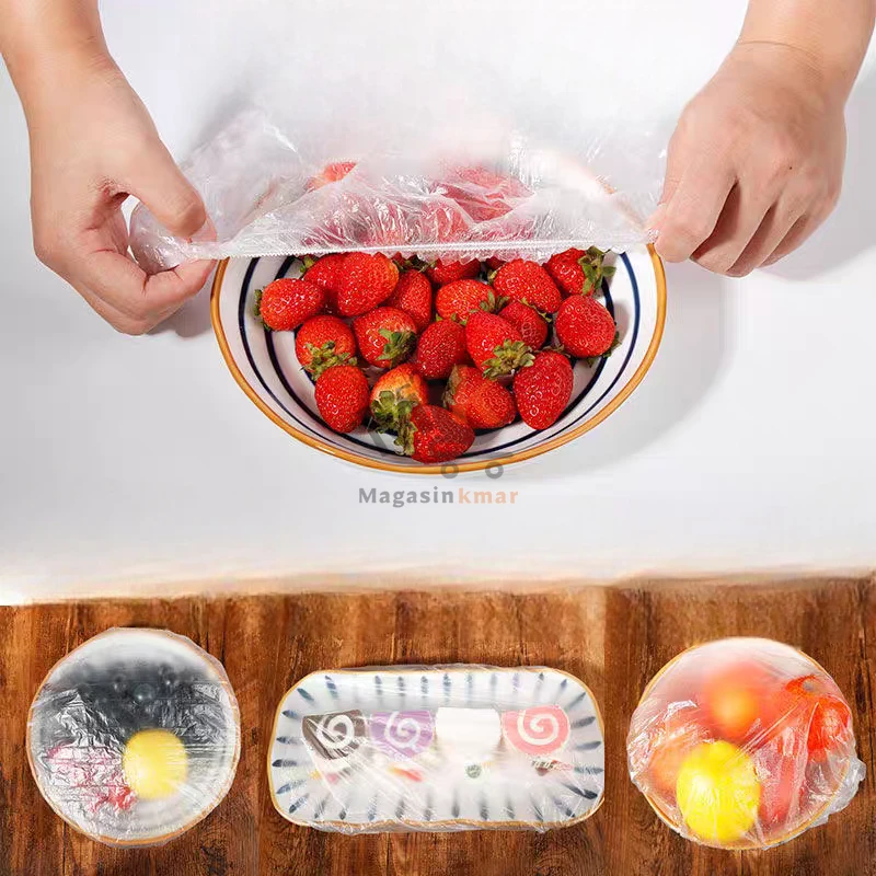 lot de 100 Sacs Élastiques pour la Conservation Alimentaire, Réutilisables