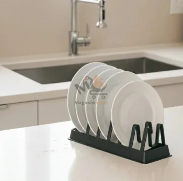 Porte-assiettes en plastique 29 × 14 × 8 cm – Support rangement vaisselle pratique