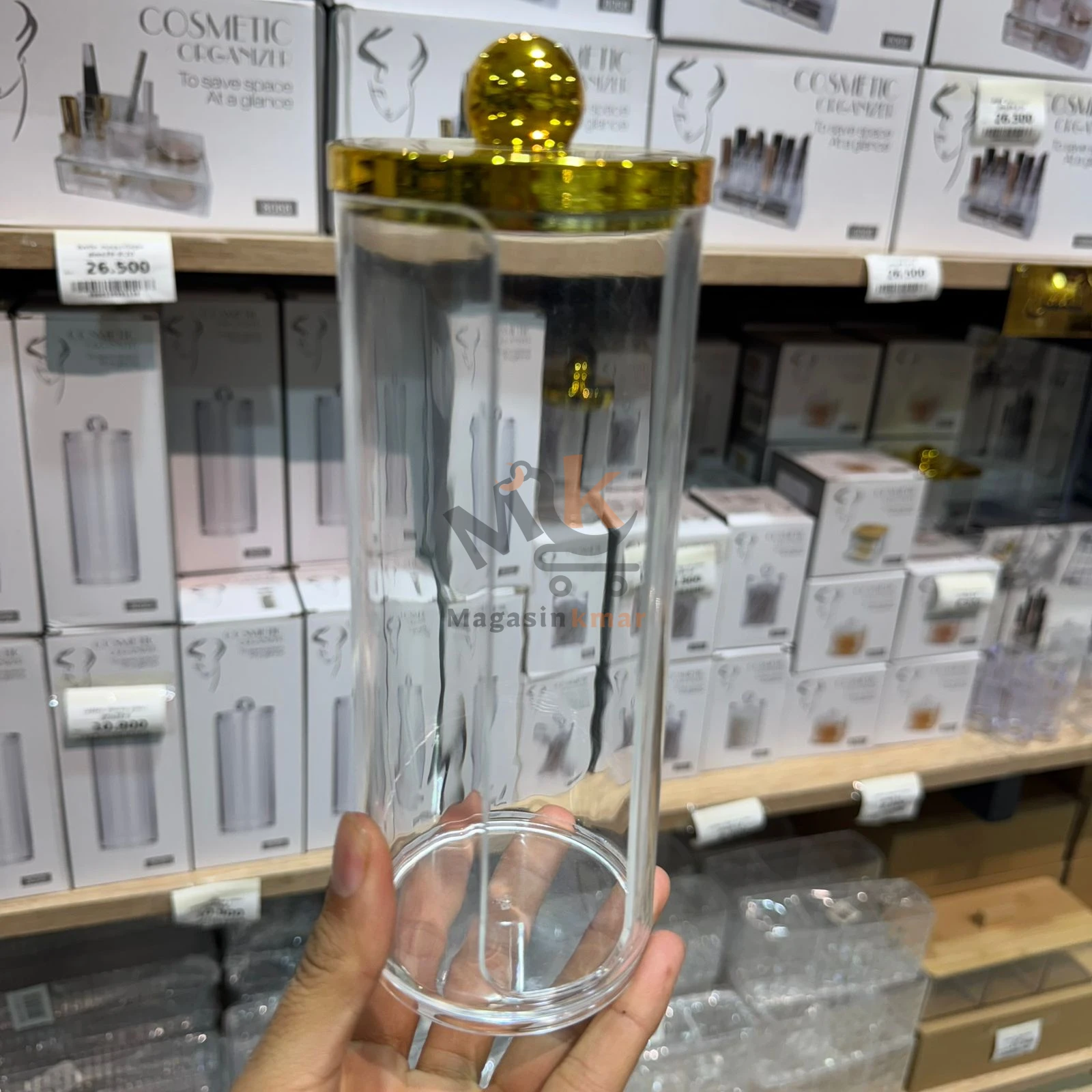 Distributeur de disques coton en plexi – Rangement pratique et hygiénique