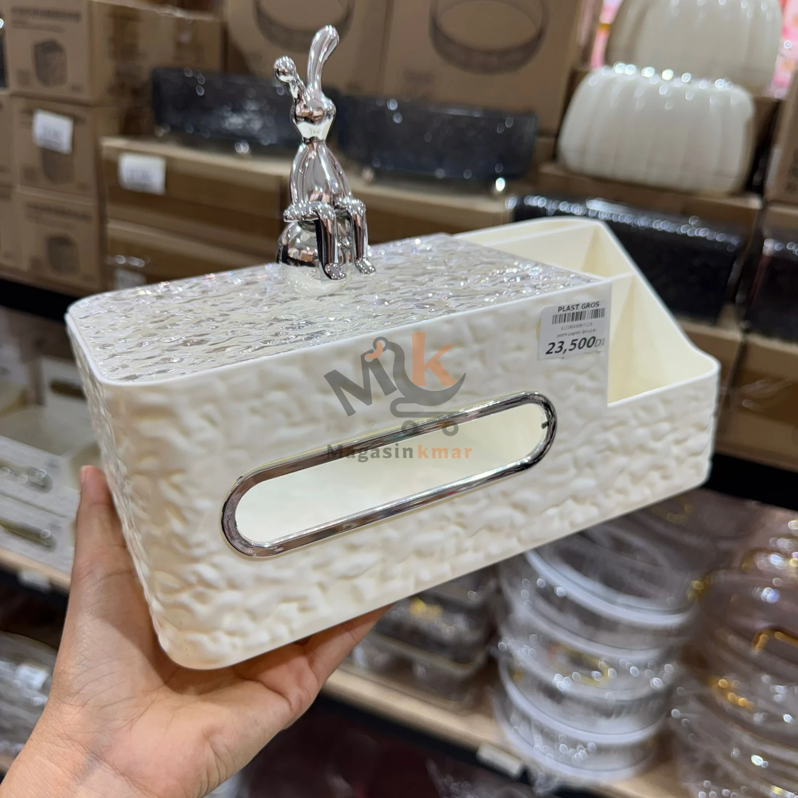 Porte-papiers à 3 compartiments en plastique